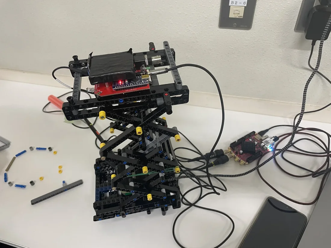 Time-of-flight detector on a LEGO stand